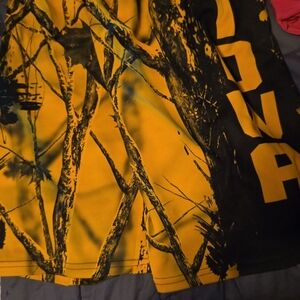 Yellow and Black Camo IOWA Athletic Shorts